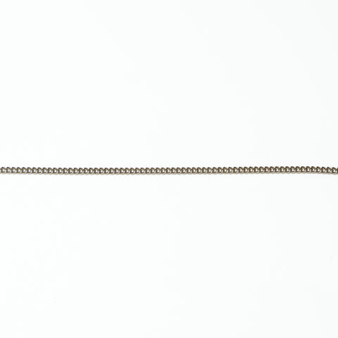 CHANEL 02C 2002 COCO Mark Brown Necklace Silver WS23923