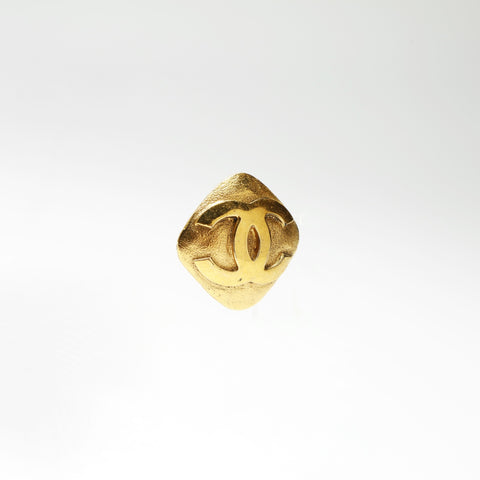 CHANEL 29 1994 COCO Mark Square Earring gold WS23924