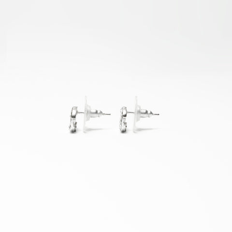 CHANEL 07A 2007 COCO Mark Rhinestone Pierce Silver WS23925