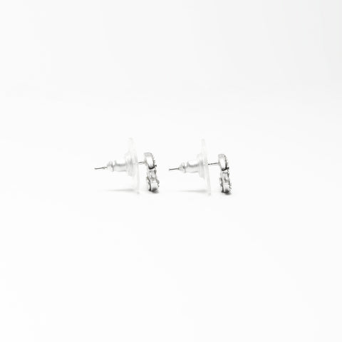 CHANEL 07A 2007 COCO Mark Rhinestone Pierce Silver WS23925