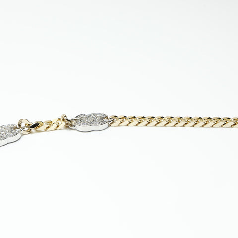 CHANEL B21A COCO Mark Rhinestone Chain 2021 Choker Necklace gold WS23928