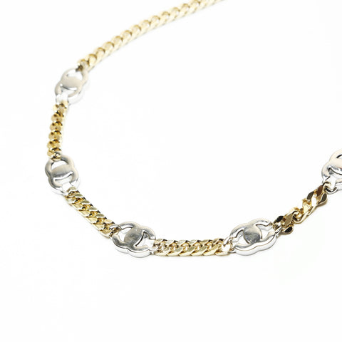 CHANEL B21A COCO Mark Rhinestone Chain 2021 Choker Necklace gold WS23928