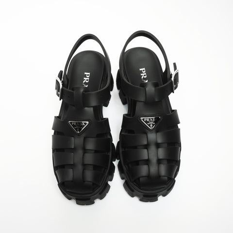 PRADA PRADA Monolith Rubber Platform Shoes with Triangle Logo, Size 36 (9.1") Sandals black WS23932