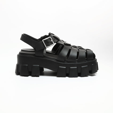 PRADA PRADA Monolith Rubber Platform Shoes with Triangle Logo, Size 36 (9.1") Sandals black WS23932