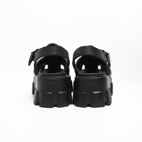 PRADA PRADA Monolith Rubber Platform Shoes with Triangle Logo, Size 36 (9.1") Sandals black WS23932