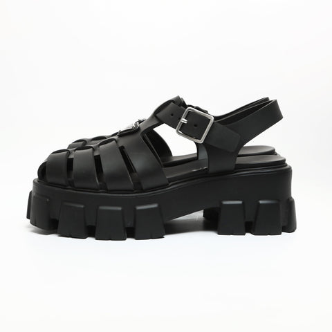 PRADA PRADA Monolith Rubber Platform Shoes with Triangle Logo, Size 36 (9.1") Sandals black WS23932