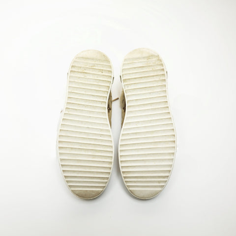 LOUIS VUITTON Time Out Line Suede Mouton Low-Cut Size: 35 1/2 8.9" sneakers beige WS23934