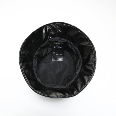 Miu Miu Bucket hat logo Size:S hat black WS23937