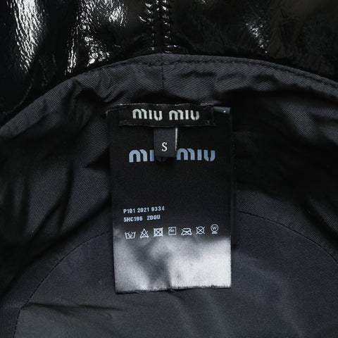 Miu Miu Bucket hat logo Size:S hat black WS23937