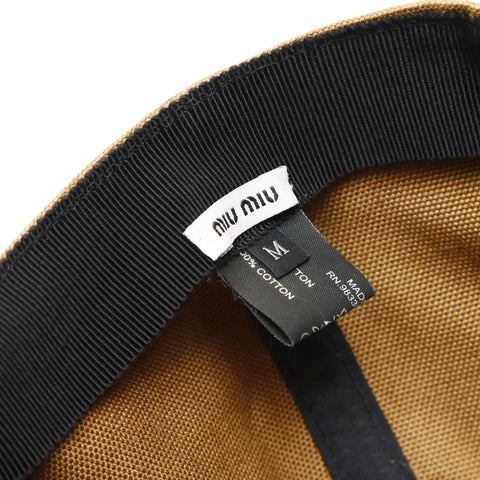 Miu Miu Canvas Logo Size:M cap Brown WS23939