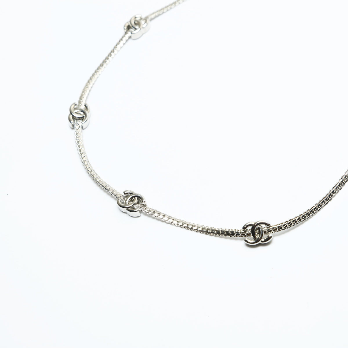 CHANEL B24C COCO Mark Necklace Silver WS23943 – NUIR VINTAGE