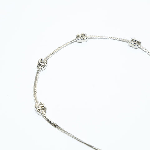 CHANEL B24C COCO Mark Necklace Silver WS23943