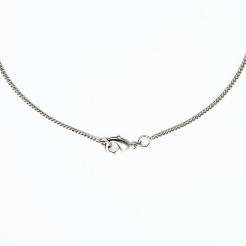CHANEL B11P 2011 COCO Mark Necklace Silver WS23944
