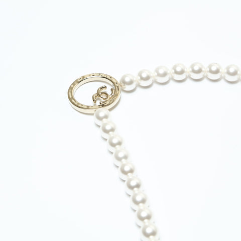 CHANEL B24C 2024 Pearl COCO Mark Necklace white WS23945