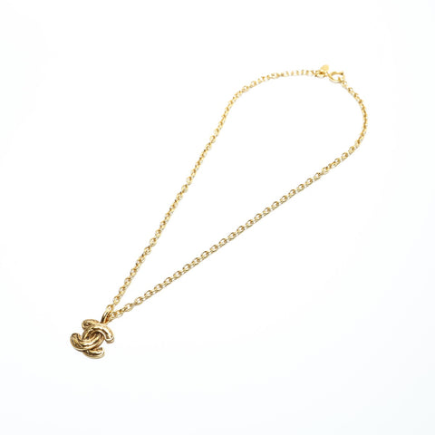 CHANEL Matelasse COCO Mark 1980s Necklace gold WS23947
