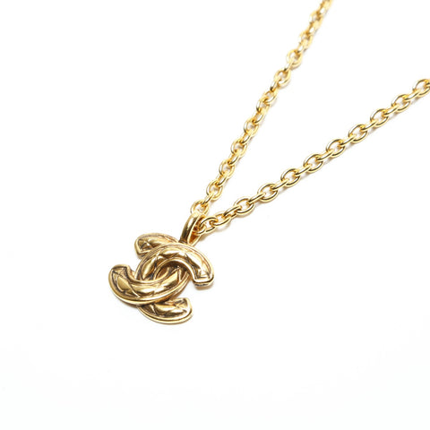 CHANEL Matelasse COCO Mark 1980s Necklace gold WS23947