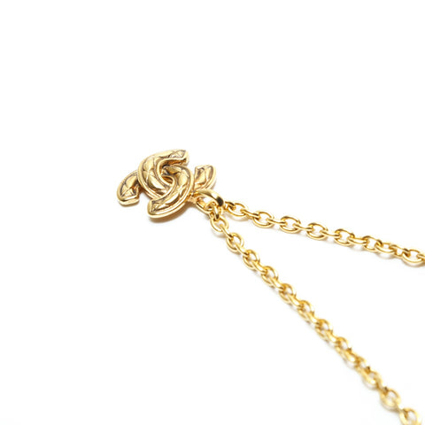 CHANEL Matelasse COCO Mark 1980s Necklace gold WS23947