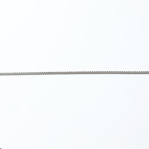 CHANEL 10V 2010 Rhinestone COCO Mark Necklace Silver WS23948
