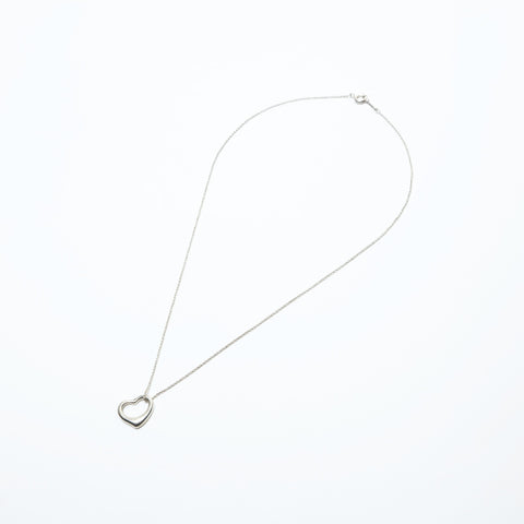 TIFFANY&Co. Open heart 925 Necklace Silver WS23949