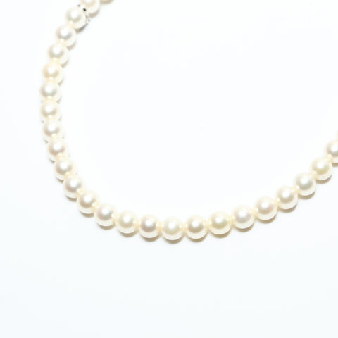 Mikimoto Pearl with M Charm Necklace white WS23950