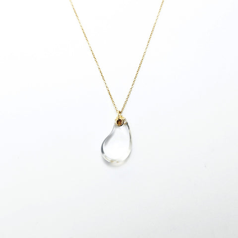 TIFFANY&Co. 750 Teardrop Glass Necklace gold WS23951