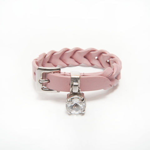 Miu Miu Leather Braid bracelet pink WS23952
