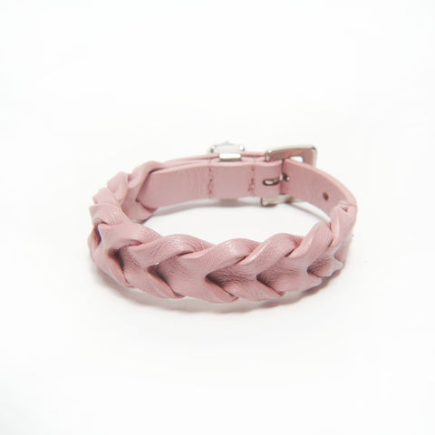 Miu Miu Leather Braid bracelet pink WS23952