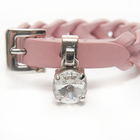 Miu Miu Leather Braid bracelet pink WS23952