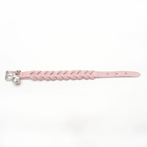 Miu Miu Leather Braid bracelet pink WS23952