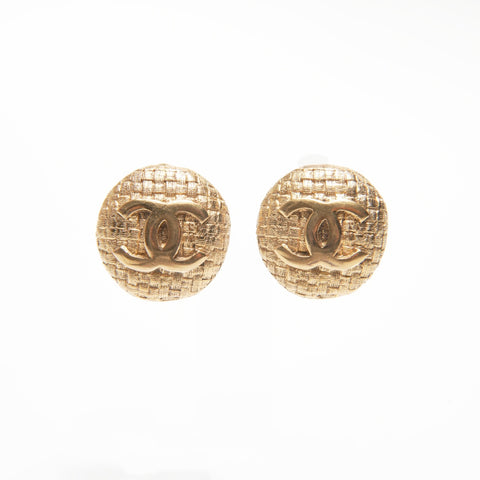 CHANEL COCO Mark Button 1994 2cc9 Earring gold WS23953