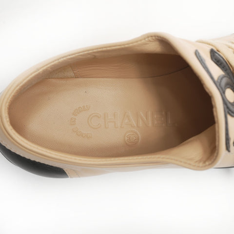 CHANEL COCO Mark Leather Low-Cut Size Unknown sneakers beige WS23957