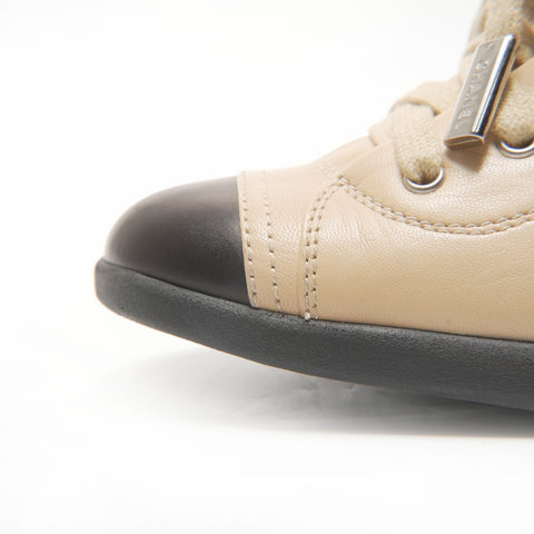 CHANEL COCO Mark Leather Low-Cut Size Unknown sneakers beige WS23957