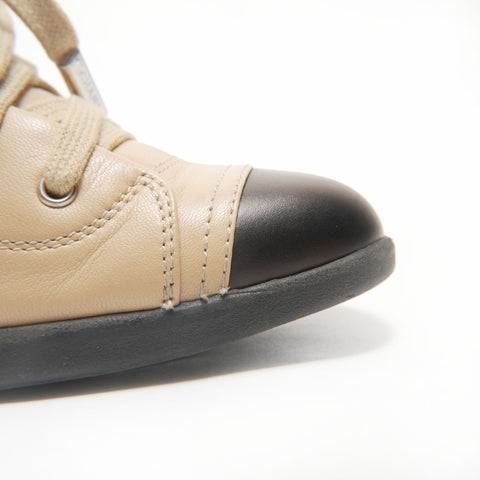 CHANEL COCO Mark Leather Low-Cut Size Unknown sneakers beige WS23957