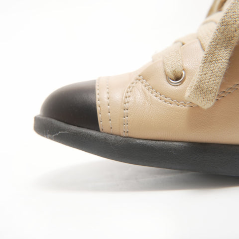 CHANEL COCO Mark Leather Low-Cut Size Unknown sneakers beige WS23957