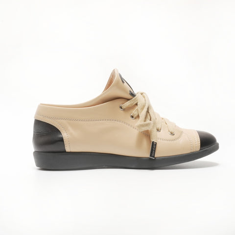 CHANEL COCO Mark Leather Low-Cut Size Unknown sneakers beige WS23957