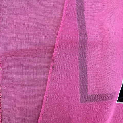 CHANEL Large cotton scarf pink WS23958