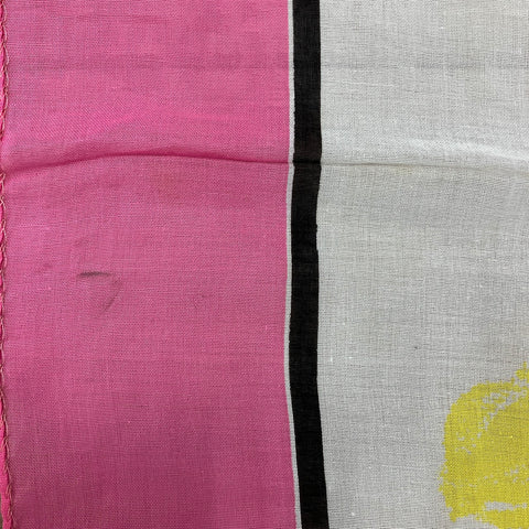 CHANEL Large cotton scarf pink WS23958