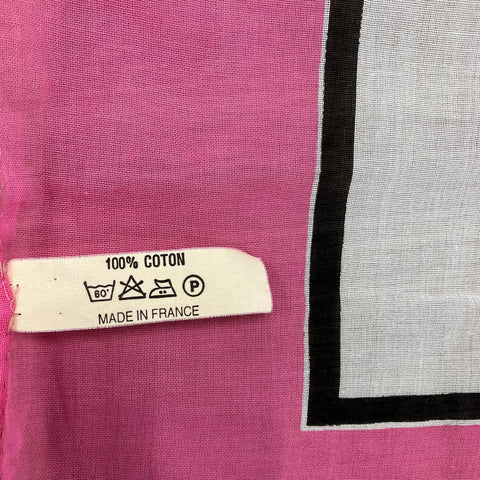 CHANEL Large cotton scarf pink WS23958