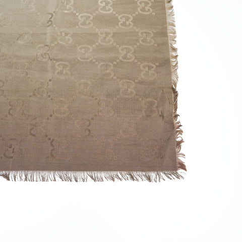 GUCCI GG Supreme Cotton Gradient scarf Brown WS23959