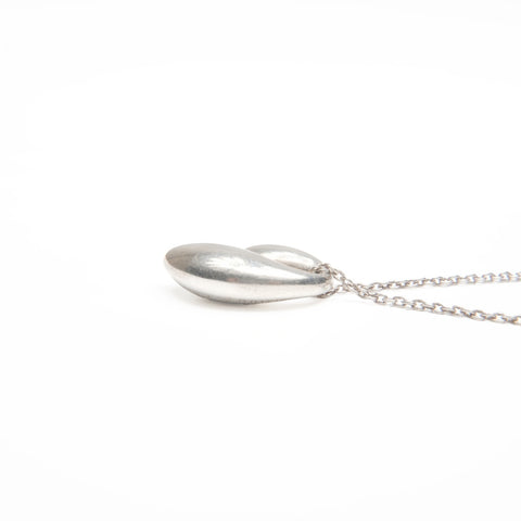 TIFFANY&Co. 925 Double Teardrop Necklace Silver WS23963