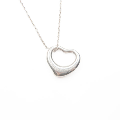 TIFFANY&Co. Open heart 925 Necklace Silver WS23964