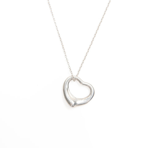 TIFFANY&Co. Open heart 925 Necklace Silver WS23964