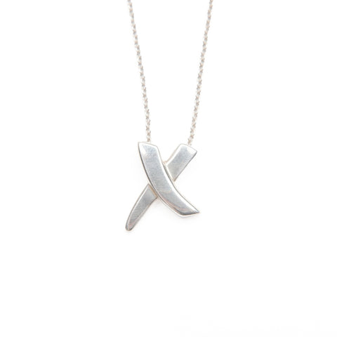 TIFFANY&Co. Paloma Picasso Kiss 925 Necklace Silver WS23965