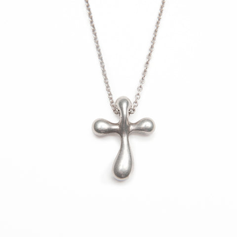 TIFFANY&Co. 925 Cross Pendant Necklace Silver WS23967