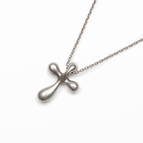 TIFFANY&Co. 925 Cross Pendant Necklace Silver WS23967