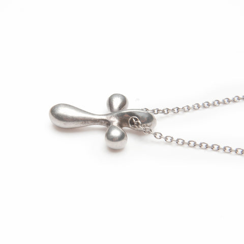 TIFFANY&Co. 925 Cross Pendant Necklace Silver WS23967
