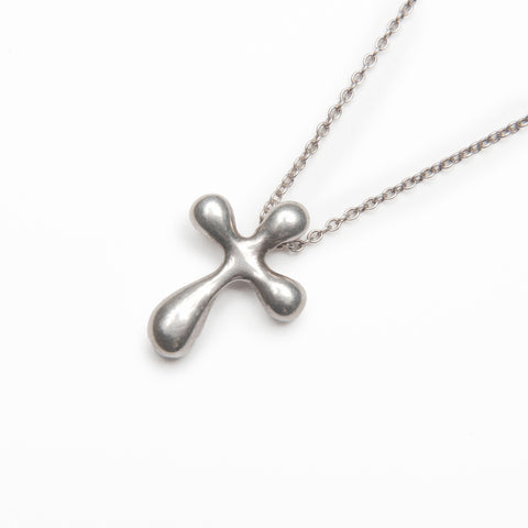 TIFFANY&Co. 925 Cross Pendant Necklace Silver WS23967