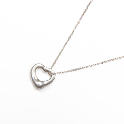 TIFFANY&Co. 925 Open Heart Necklace Silver WS23970