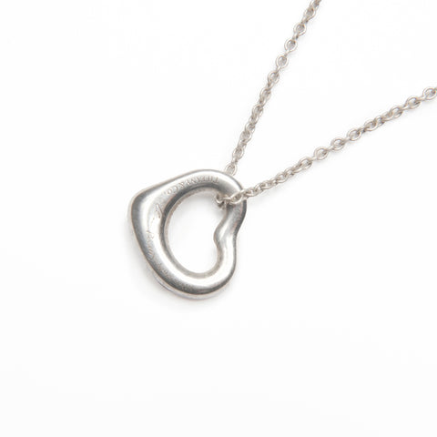 TIFFANY&Co. 925 Open Heart Necklace Silver WS23970