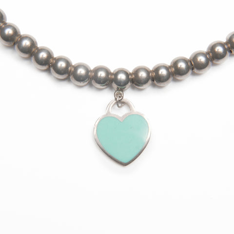 TIFFANY&Co. 925 Return to Heart Beads bracelet Silver WS23972